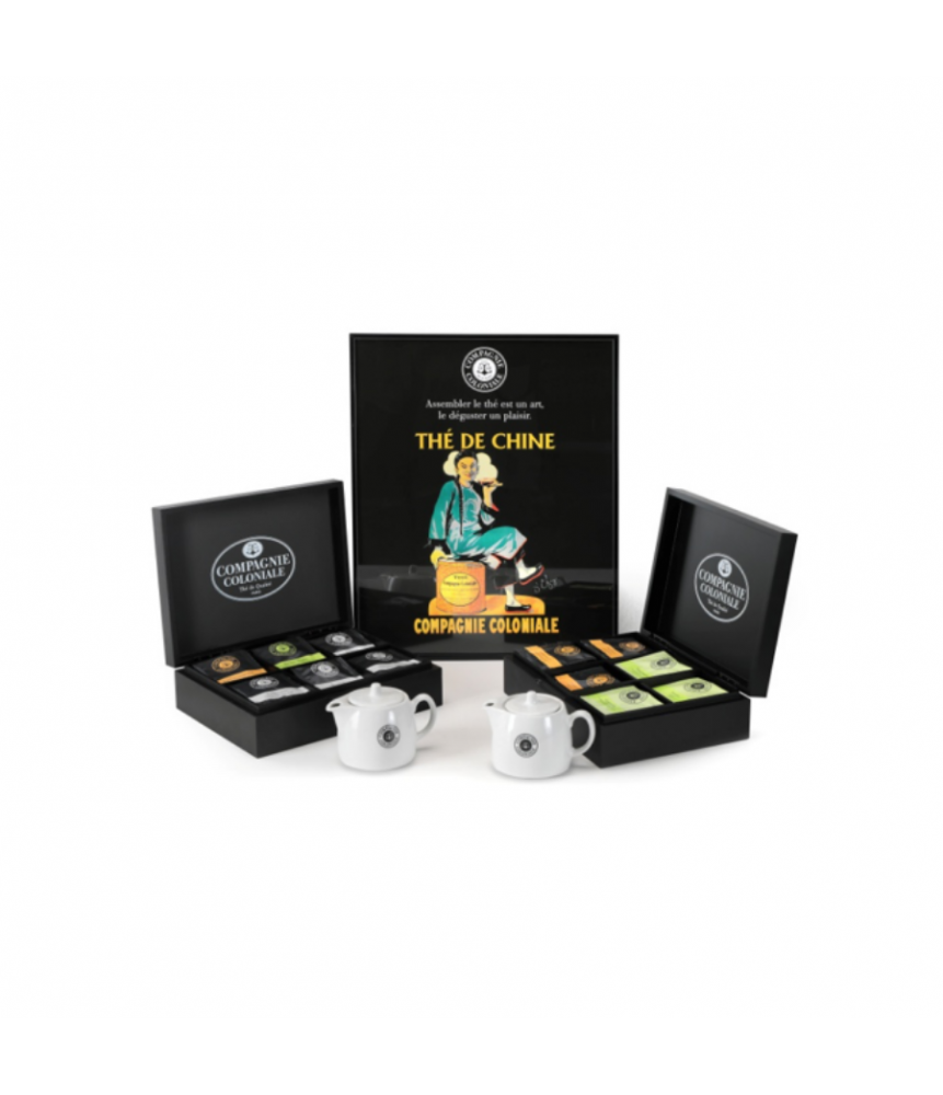 Apace Living Boîte à thé – Luxueux Coffret à thé en Bois de la Collection  Premium Coffret pour sachets de thé à 8 Compartiments Ajustables – Fait  Main et avec Une Lucarne